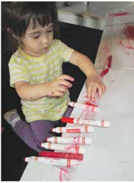 Child learning about groupings